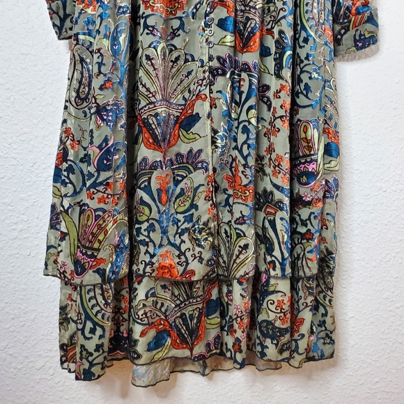 Adore Paisley Velvet Burnout Dress - Picture 11 of 11